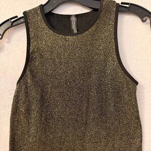 Gold, Sparkling, stretch crop tank!